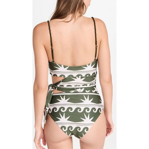 NEW Johanna Ortiz Great Star One Piece Swimsuit in Olive Size XL - Picture 3 of 10